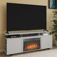 Ameriwood Home Carson Fireplace TV Stand for TVs up to 65", Dove Gray