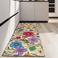 thumbnail image 4 of Pioneer Flower Floral Print Pattern Kitchen Rug Mat,Kitchen Runner Rugs Non Skid Washable,Decorative Kitchen Floor Mats for Kitchen,Sink,Laundry,17"X47", 4 of 5