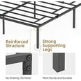 thumbnail image 6 of Hosslly Metal Platform Bed Frame with Sturdy Steel Bed Slats,Queen, Black, 6 of 6