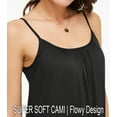 thumbnail image 5 of QRIC Women's Basic Solid Cami with Built-in Shelf Bra Flowy Swing Pleated Camisole With Adjustable Straps (S-4XL), 5 of 6