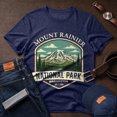 thumbnail image 3 of Jollimate Mount Rainier National Park Washington Shirt, Men Vintage Hiking T-Shirt, Outdoor Nature Graphic Tee, Gift for Men, 3 of 6