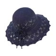 thumbnail image 1 of Sombrero para el sol, transpirable, tejido, protección solar, ligero, tejido a ganchillo, de moda, para playa. Azul, 1 of 9