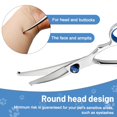 thumbnail image 5 of Curved Dog Grooming Scissors with Safety Round Tips,Light Weight Professional Pet Trimming Grooming Shears 4CR Stainless Steel for Nose Hair,Ear Hair,Face Hair,Paw Hair for Dogs and Cat, 5 of 8