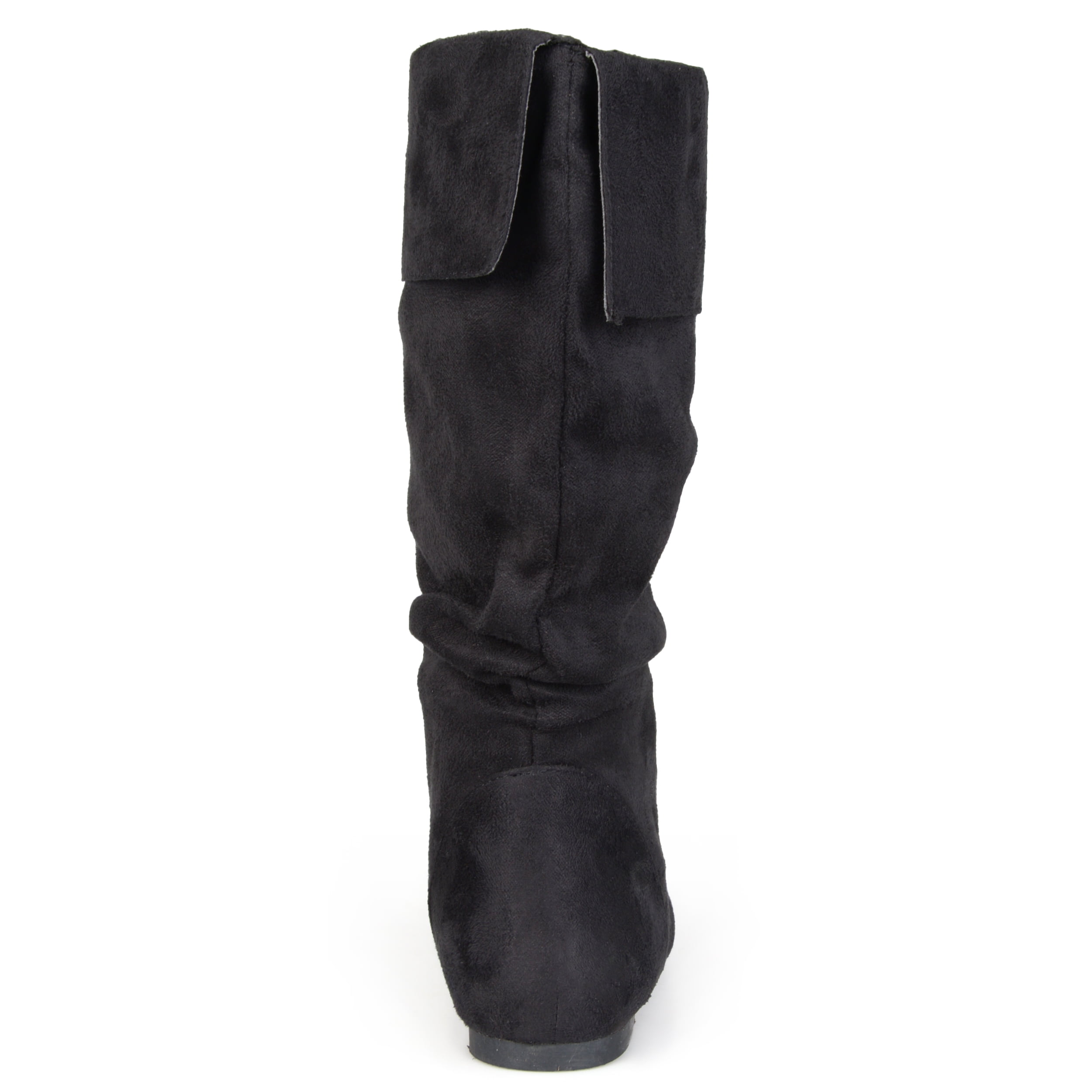 Journee Womens Shelley-3 Wide Calf Round Toe Mid Calf Boots
