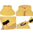 thumbnail image 6 of Women's Wide Brim Visor Hat with Bow Detail Adjustable Velcro Closure for Beach or Outdoor Protection - Yellow, 6 of 6