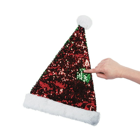 Flipping Sequins Santa Hat - Apparel Accessories - 1 Piece