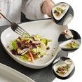 thumbnail image 2 of 1 Set Shaped Salad Plate Irregular Porcelain Plates Food Storage Plate with Sauce Cup, 2 of 8