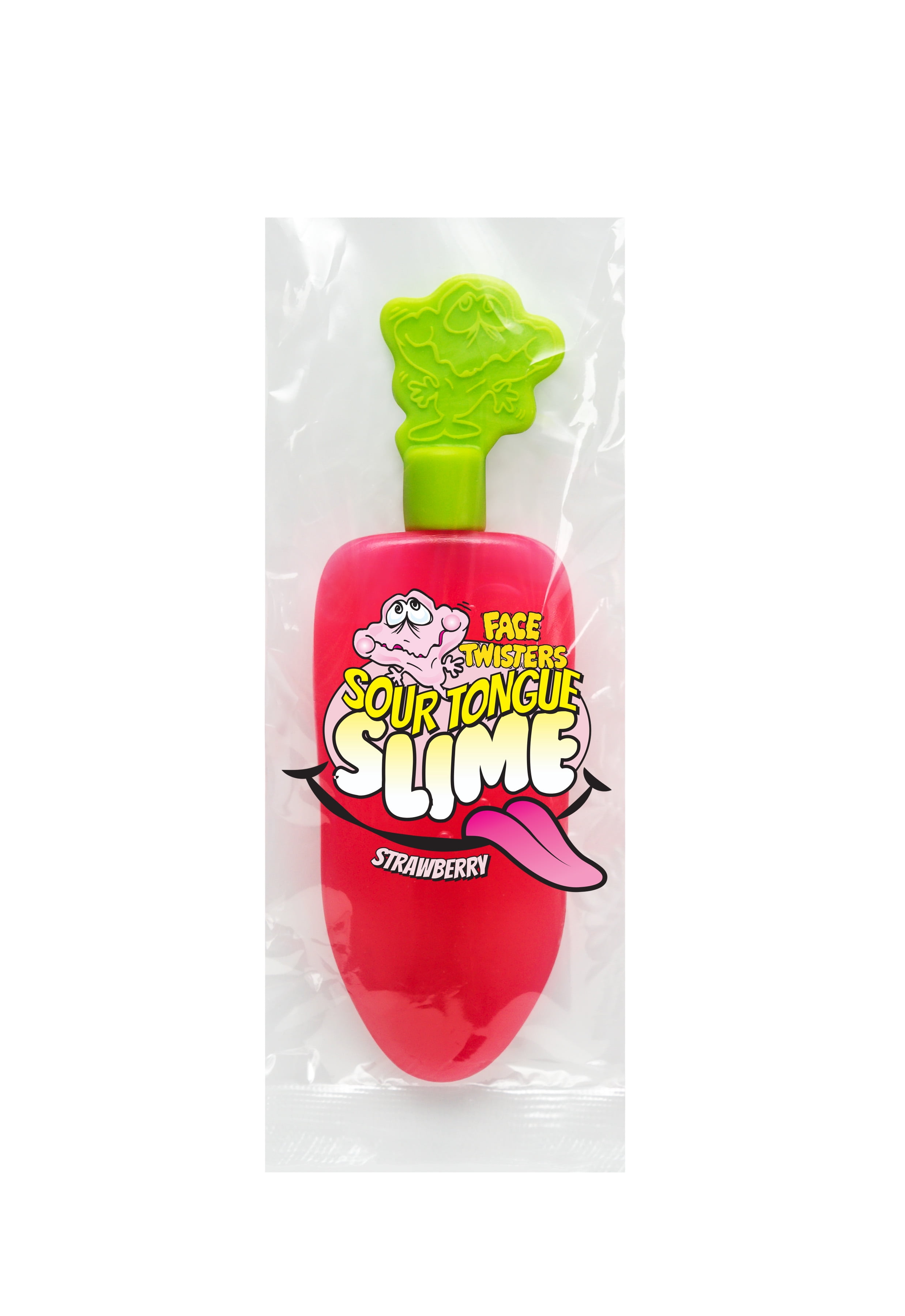 Face Twisters Sour Tongue Slime, Squeeze Liquid Candy, Blue