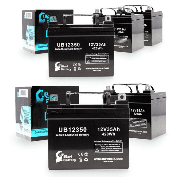 5x Pack - Compatible RHINO BATTERIES SLA33-12FP Battery - Replacement UB12350 Universal Sealed Lead Acid Battery (12V, 35Ah, 35000mAh, L1 Terminal, AGM, SLA)