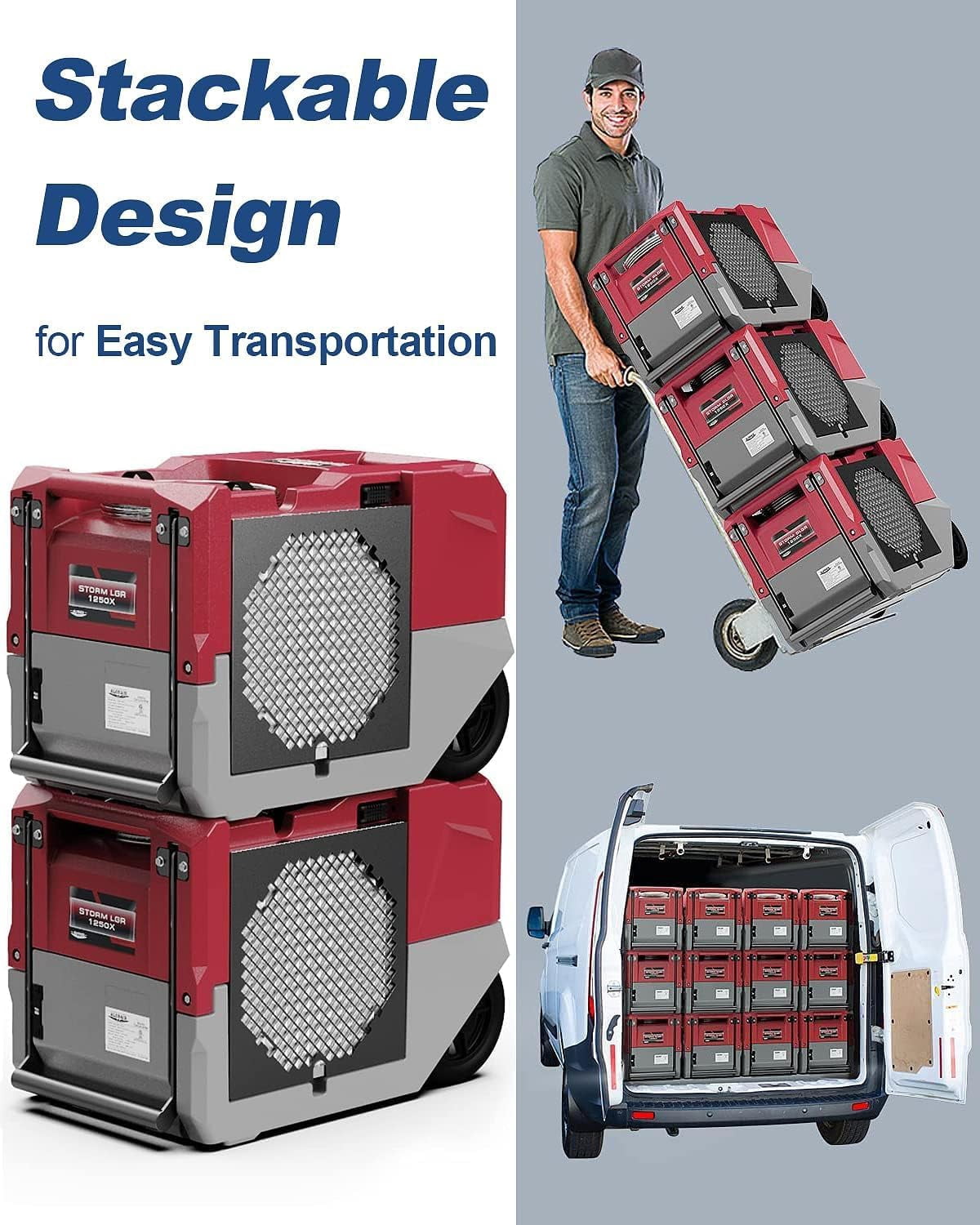 ALORAIR  Commercial Dehumidifiers, 264 PPD Performance Industrial Dehumidifier with Pump, Compact, Portable Industrial dehumidifier for Water Damage Restoration, Up to 3000 Sq.Ft ,SLGR Dehumidifiers
