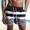thumbnail image 1 of Pantalones cortos de playa con cordón para hombre, traje informal de ajuste clásico con forro de malla interior y bolsillos, Verano Fivean unisex, 1 of 2