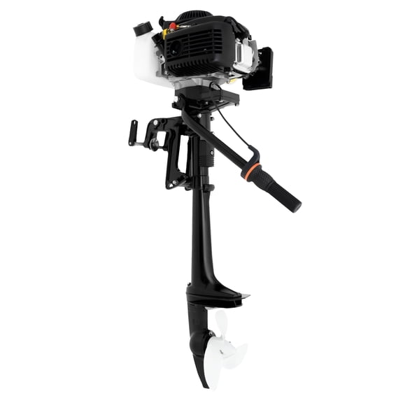 ChicHomey Gasoline outboard motor,4-Stroke 4HP Outboard Motor - 5500RPM,High-Performance 360° Steering,variable speed, for Small Boats & Water Activities