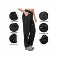 thumbnail image 4 of Pantalones de trekking negros de secado rápido y extraíbles para mujer, 4 of 4