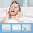 thumbnail image 5 of Alfombrilla de baño, alfombrilla de bañera, malla de aire 4D con 6 ventosas, almohada de baño ergonómica antideslizante, alfombrilla de spa para todo tipo de bañeras, soporte para cabeza/hom JFHHH pequeña, 5 of 5