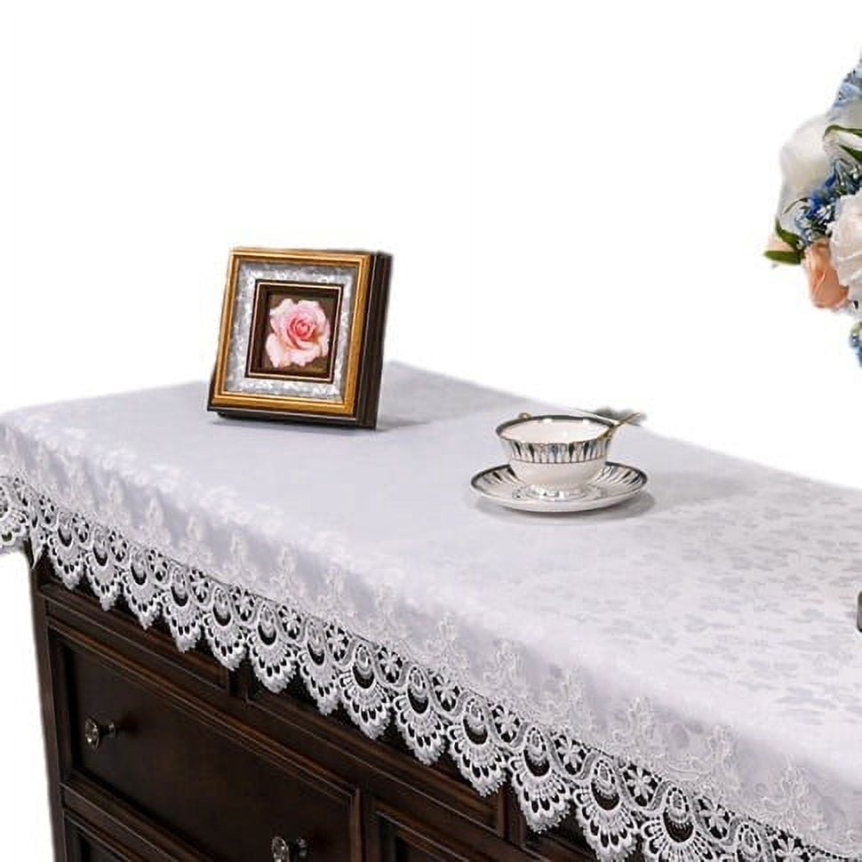 Rectangle Coffee Table Runner Embroidered Tablecloth Lace Table Runner Table Centerpiece Doily Placemat Nightstand Dresser Scarf