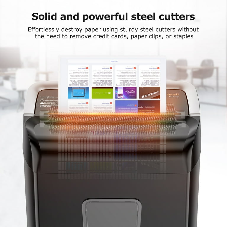 Bonsaii 12-Sheet Cross Cut Paper and Credit Card Shredder, P-4
