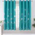thumbnail image 1 of Cortinas Blackout Estelar Textiler Verde Azulado con Diseño de Hoja de Palma 160x160 cm, 1 of 9