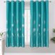 thumbnail image 1 of Cortinas Blackout Estelar Textiler Verde Azulado con Diseño de Hoja de Palma 160x160 cm, 1 of 9