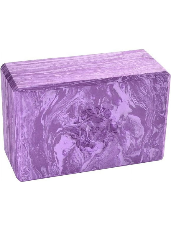 Hugger Mugger 4 in. Foam Yoga Block - Strong and Stable, Beveled Edges for Comfort, Most Favored Block Size, Helps with Alignment and Support in Many Poses
