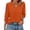 Orange, variant on KLHDSF 3/4 Length Sleeve Women's Tops with Button Cuffs Dressy Casual V Neck Summer Outfits Early Fall Fashion Spring Clothes Navy L