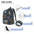 thumbnail image 3 of Rocae Nautical for Durable Canvas Backpack Leisure Large Bag Travel Rucksack Multi-function Backpack Small, 3 of 8
