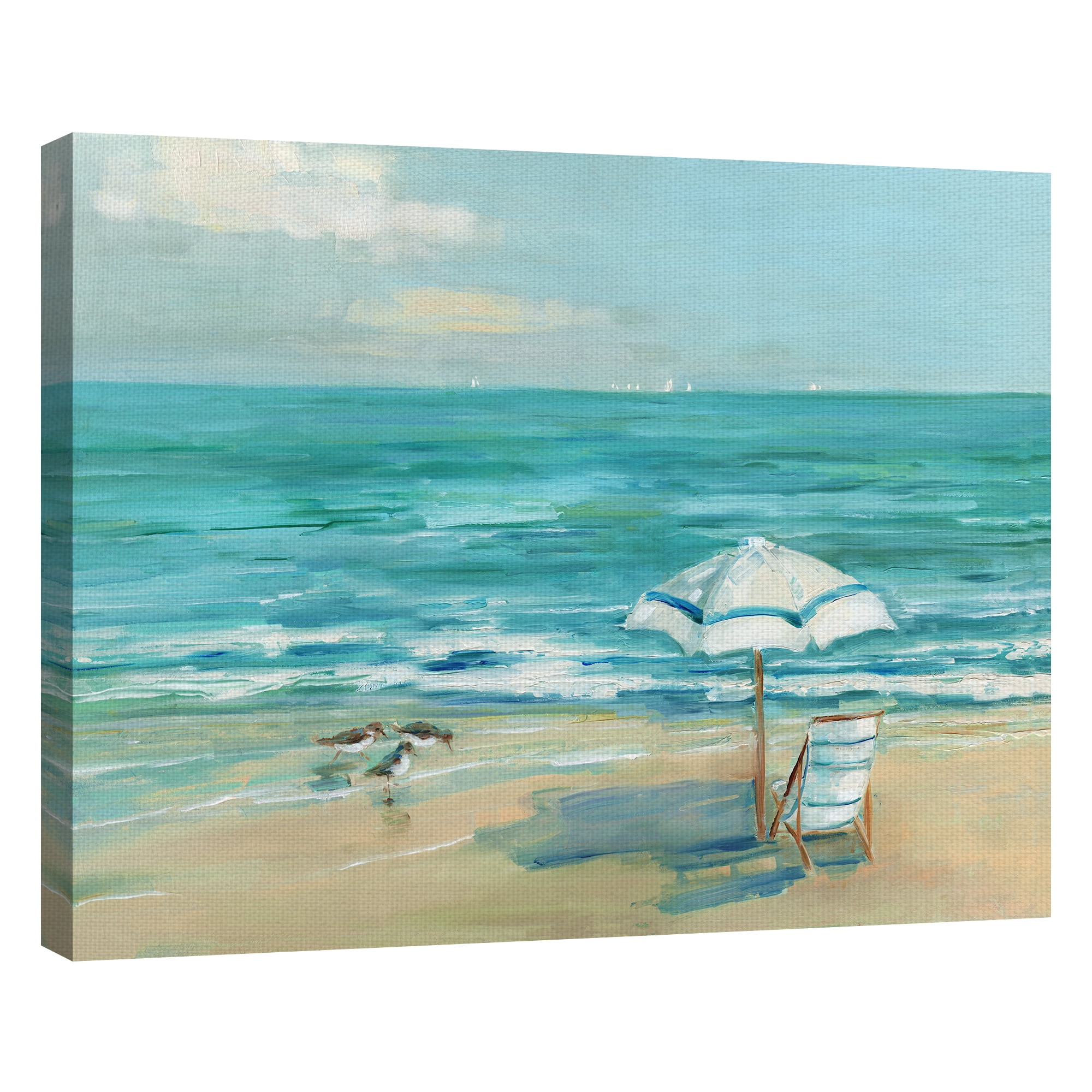 Fine Art Canvas Simply Summer Beach View by Sally Swatland Canvas Art Print