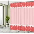 thumbnail image 4 of Ambesonne Vintage Shower Curtain, Lace Pattern Classical Dots, 69"Wx75"L, Coral Blush, 4 of 4