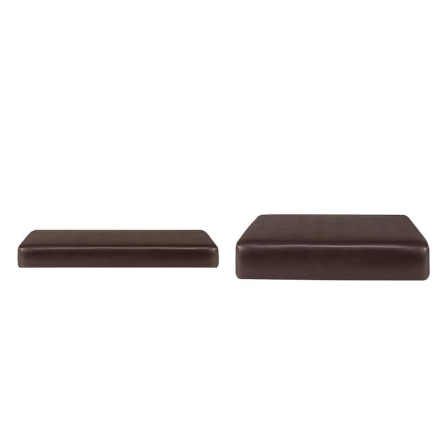 de asiento de silla elásticas antideslizantes de cuero PU impermeable 2 uds para sillas de juego de comedor de oficina en casa S / L caf Baoblaze Fundas para cojines de asiento de sofá