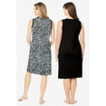 thumbnail image 2 of Dreams & Co. Plus Size 2-Pack Sleeveless Sleepshirt, 2 of 5