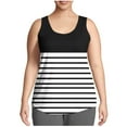 thumbnail image 7 of TKYCMSUAKI Plus Size Tank Tops for Women Trendy Curved Hem Sleeveless Shirts Color Block Striped Round Neck Blouses Oversized Outdoor Vacation Tee, 7 of 7