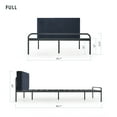 thumbnail image 5 of Mellow Maggie Metal Platform Bed with Upholstered Cushion Headboard, Navy, Full, 5 of 9