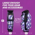 thumbnail image 3 of Women’s Golf Cart Bag – Taboo Fashions Resort Collection Lightweight 14-Way Ladies Bag with Cooler, Rain Hood, 7 Zippered Pockets, Tee Holder & More (Purple Petals), 3 of 9