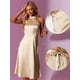 thumbnail image 2 of Vestido Midi Allegra K De Satén Sin Mangas Con Cuello Halter Para Mujer Cremallera Lateral De Cintura Alta Elegante Cóctel De Fiesta champán M, 2 of 6