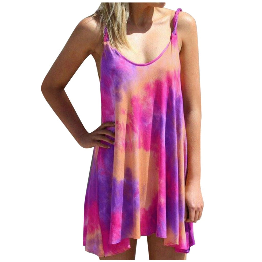 Drindf Summer Flowy Tie Dye Dress for 