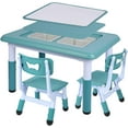 thumbnail image 5 of RedSwing  Table and 2 Chairs Set, Height Adjustable 3 in 1 Multi Activity Table with 2 Chairs, Storage Bins,Graffiti,Double-Sided Tabletop,Sky Blue, 5 of 13