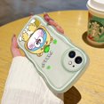 thumbnail image 4 of Funda de teléfono para Samsung galaxy S10 4G S10 Plus funda protectora HP lindo patrón Doraemon patrón colorido borde suave transparente funda de teléfono a prueba de golpes simples casos transparente, 4 of 4