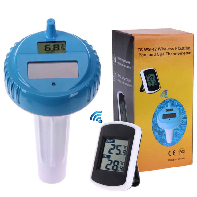 Moyic Medidor de temperatura del termómetro de la piscina del SPA de la natación digital inalámbrica solar en/al aire libre M Termómetros Moyic GJ1093-00B