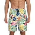 thumbnail image 3 of Lsque Cartoon Flowers Mens Sleep Pajama Shorts,Short Pajama Pants, Cotton Ultra-Soft Knit-Small, 3 of 9