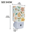 thumbnail image 4 of Yayeee LED Plug in Night Light for The Home with Auto Dusk to Dawn Light Sensors, 2 Pack, Orange Retro Flower, 4 of 6