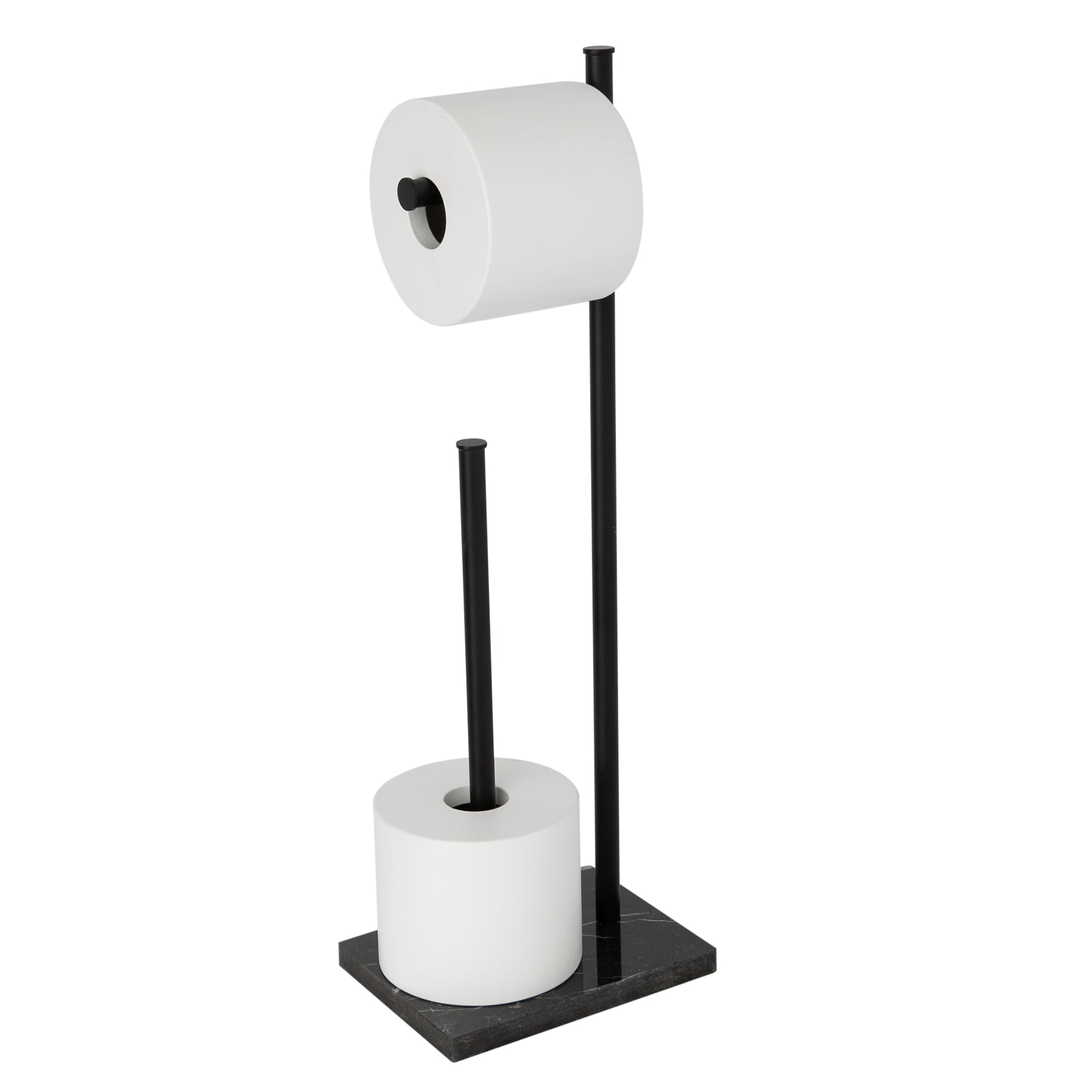 Era Twain Levanto Freestanding Toilet Paper Holder, 7.875 x 23 in, Matte Black
