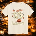 thumbnail image 2 of Gubotare Kids Halloween Shirt Boy Toddler Baby Girls Halloween T-Shirt Ghost Pumpkin Graphic Shirt Kids Cute Funny Spooky Season Short Sleeve Tees 2T 3T (Beige,2-3 Years), 2 of 7