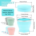 thumbnail image 2 of 4Pcs Silicone Foldable Travel Cup Heat Resistant Foldable Water Cup Reusable Folding Silicone Mug Easy to Clean for Picnic, 2 of 10