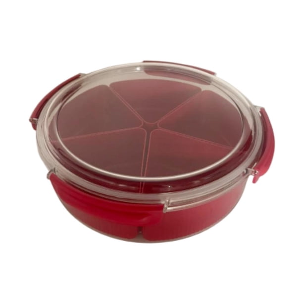 Bandeja para servir dividida, bandeja para aperitivos, plato para servir frutas secas, organizador de almacenamiento de alimentos para bodas, fiestas, sin oso