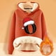 thumbnail image 2 of WILLBEST Sudadera con Capucha y Estampado Navideño de Mujer, con Espalda de Lana, Cálida, de Lana, Ideal para El Invierno Modelo 1188 X-Grande, 2 of 4