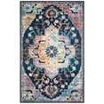 thumbnail image 2 of SAFAVIEH Crystal Debra Southwestern Area Rug, Navy/Fuchsia, 3' x 5', 2 of 12