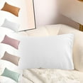 thumbnail image 1 of Xihbxyly Funda de Almohada Japonesa, Tela Suave Lavada, Elegantes Colores Lisos, Transpirable y Cómoda, Opción Multicolor, Decoración de Ropa de Cama para El Hogar, Tamaño 74 X 48 Cm, Incluye Una Pie, 1 of 6