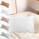 thumbnail image 1 of Xihbxyly Funda de Almohada Japonesa, Tela Suave Lavada, Elegantes Colores Lisos, Transpirable y Cómoda, Opción Multicolor, Decoración de Ropa de Cama para El Hogar, Tamaño 74 X 48 Cm, Incluye Una Pie, 1 of 6