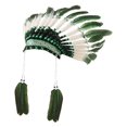 thumbnail image 3 of Suministros para tocados de plumas, recuerdos de fiesta, regalos, sombrero de jefe multifuncional para espectáculos Verde, 3 of 9