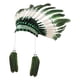 thumbnail image 3 of Accesorios de fotografía con tocados de plumas: americanos para fiestas, carnavales y representaciones teatrales. Verde, 3 of 8