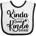 thumbnail image 3 of Inktastic Kinda Sweet, Kinda Savage Boys or Girls Baby Bib, 3 of 4